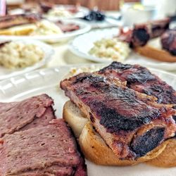 Arthur Bryant's Barbeque - Ribs and smoked sausage