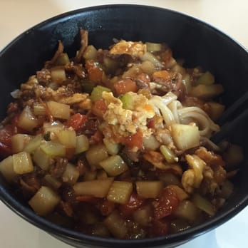 Rock Paper Scissors - Noodles with Minced Pork and Vegetables - Breakfast & Brunch Near Me - Waterloo, Ontario