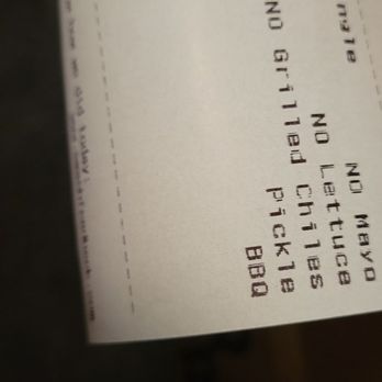 Smashburger - Receipt asking for pickles & bbq. Neither on burger. - Burgers Near Me - Lodi, New Jersey