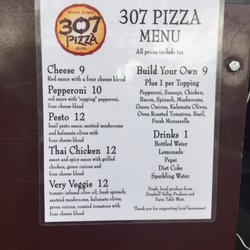 307 Pizza - Menu