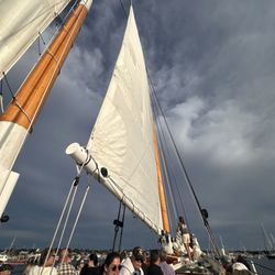 Newport Classic Cruises - Hoisting the sail
