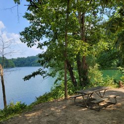 Wolf Run State Park - Lake view from campgrounds