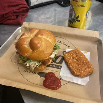 Lardo - Pork sandwich and hash brown - Sandwiches Near Me - Las Vegas, Nevada