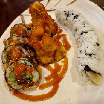 Mido Sushi - Gyoza roll + deep fried asparagus & crab meat roll - Sushi Bars Near Me - Chandler, Arizona