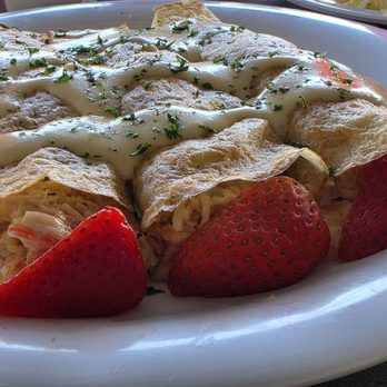 Beachside Diner - Seafood & crab crepes (look Mom, REAL crabmeat!!) - Diners Near Me - St. Augustine, Florida