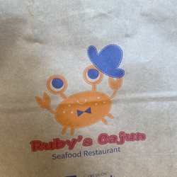 Ruby's Cajun bag to put your food in. I thought it was cute Mr. Crab.