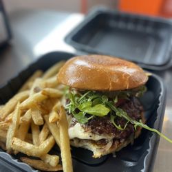 Mr. Chubby Smash Burger - Double smash cheese burger with bacon jam