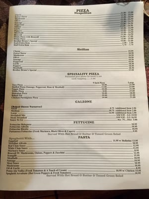 Menu photo 5 Brother Bruno's Pizza Mount Pocono, PA