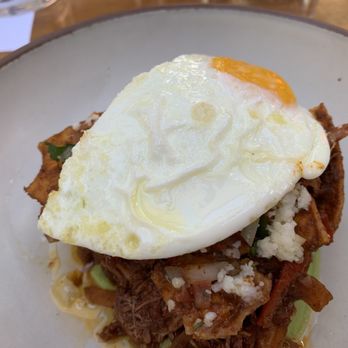 Redbird - Duck confit chilaquiles - New American Near Me - Los Angeles, California Redbird - Duck confit chilaquiles - New American Near Me - Los Angeles, California