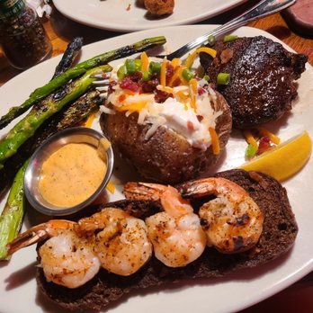 Outback Steakhouse - Steak shrimp and burnt asparagus - Steakhouses Near Me - Sacramento, California