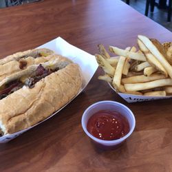 Great Steak - My husband got the steak and bacon sandwich
