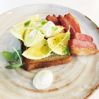 Sourced Grocer - Avocado smash with bacon - Restaurants Near Me - Teneriffe, QLD Sourced Grocer - Avocado smash with bacon - Restaurants Near Me - Teneriffe, QLD