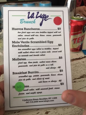 Menu photo 6 La Lupe Cantina Brooklyn, NY