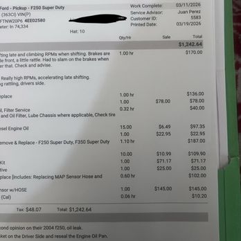 Certified Service Center - invoice - Auto Repair Near Me - Escondido, California Certified Service Center - invoice - Auto Repair Near Me - Escondido, California