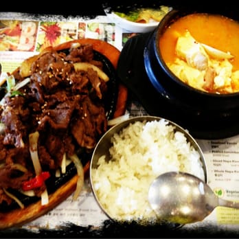 BCD Tofu House - Bulgogi with seafood tofu soup - Korean Near Me - Irvine, California