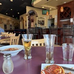Ricotta Ravioli, Italian sausage and a house salad, yum!  Most reasonable lunch in Arvada and so yummy!!!