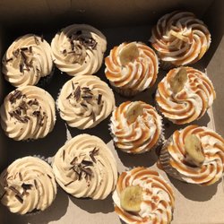 Something Homemade - Gluten Free cupcakes, Chocolate and Peanut Butter and Banana's Foster. Yum!