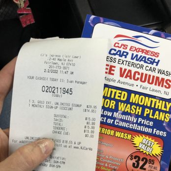 CJ’s Express Car Wash - Monthly sign-up discount of $14.95 - Car Wash Near Me - Fair Lawn, New Jersey CJ’s Express Car Wash - Monthly sign-up discount of $14.95 - Car Wash Near Me - Fair Lawn, New Jersey