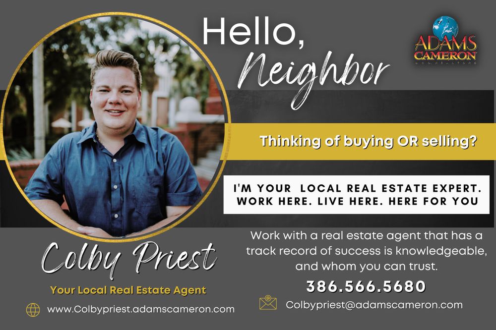 COLBY PRIEST REALTOR WITH ADAMS CAMERON 54 S Atlantic Ave, Ormond