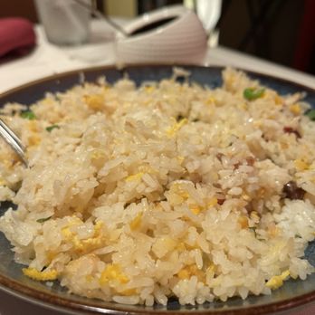 Panda Inn - Assorted Fried Rice (we had already picked out a lot of the meat haha) - Chinese Near Me - Ontario, California