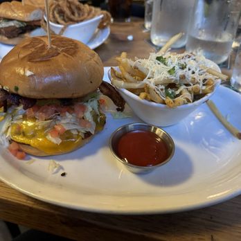 Down On Grayson - Char King and added bacon to it w/ Parmesan Fries - New American Near Me - San Antonio, Texas Down On Grayson - Char King and added bacon to it w/ Parmesan Fries - New American Near Me - San Antonio, Texas