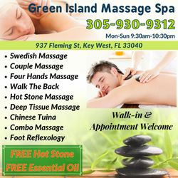 Green Island Massage Spa - Walk In & Appointment Welcome