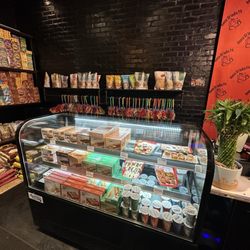 House of India - Front counter. Lots of treats and Indian items to purchase