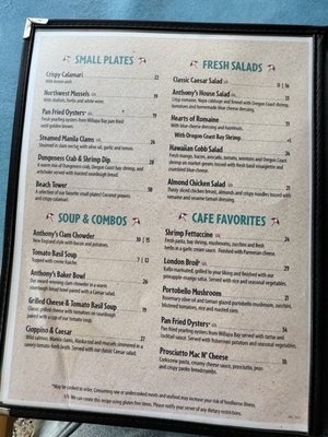 Menu photo 5 Anthony's Beach Cafe Edmonds, WA Menu photo 5 Anthony's Beach Cafe Edmonds, WA