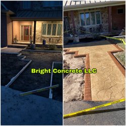 Bright Concrete - Stamped Concrete Walkway