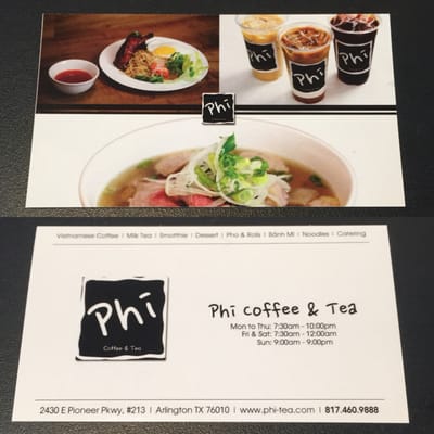Menu photo 6 Phi Coffee & Tea Arlington, TX Menu photo 6 Phi Coffee & Tea Arlington, TX