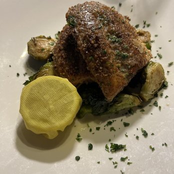 Ray's On the River - Georgia Mountain Trout with Brussel sprouts - Seafood Near Me - Sandy Springs, Georgia