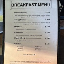 FILLIN STATION - Breakfast Menu