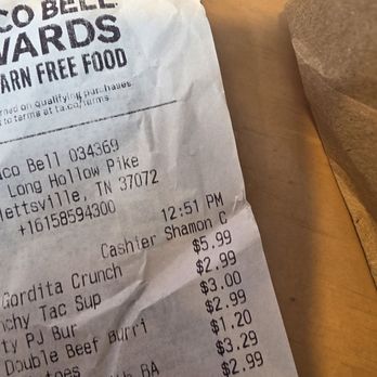 Taco Bell - 12:51 it's 1:13 now and just got food. Cool... - Fast Food Near Me - Goodlettsville, Tennessee Taco Bell - 12:51 it's 1:13 now and just got food. Cool... - Fast Food Near Me - Goodlettsville, Tennessee