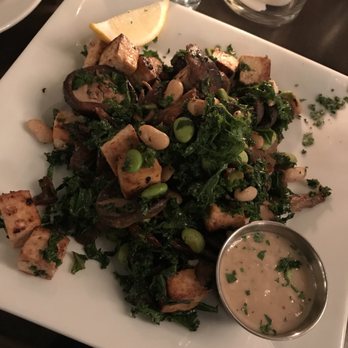 Tula Kitchen - My favorite dish of the night- warm kale salad with tofu. Flavorful, cooked perfectly and delicious. - Vegan Near Me - Bay Shore, New York Tula Kitchen - My favorite dish of the night- warm kale salad with tofu. Flavorful, cooked perfectly and delicious. - Vegan Near Me - Bay Shore, New York