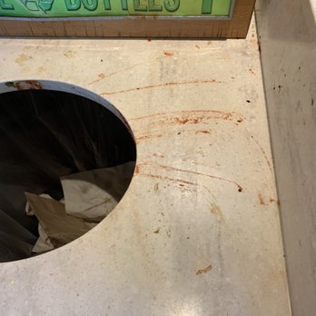 Rubio's Coastal Grill - Dried mess around trash bin. - Mexican Near Me - Irvine, California Rubio's Coastal Grill - Dried mess around trash bin. - Mexican Near Me - Irvine, California