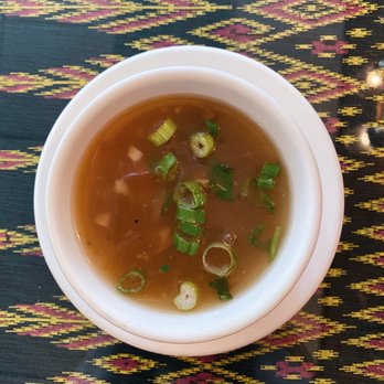 Lai Thai Restaurant - it's a complimentary soup but we forgot to ask what it is - Thai Near Me - Canton, Michigan