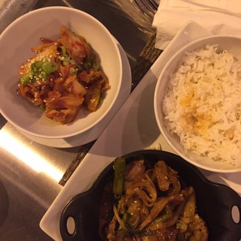 Fuchai - Spicy pork, kimchi and rice! Perfect combination! - Korean Near Me - Miami, Florida