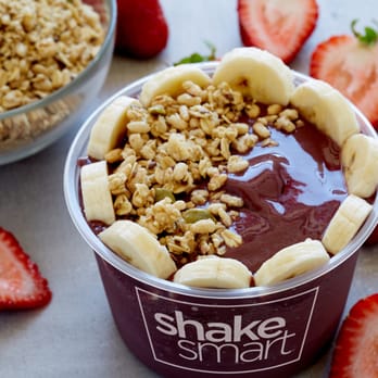 Shake Smart - Original Acai Bowl...Organic Acai + Organic Granola + Bananas = Spoonfuls of deliciousness - Juice Bars & Smoothies Near Me - Austin, Texas Shake Smart - Original Acai Bowl...Organic Acai + Organic Granola + Bananas = Spoonfuls of deliciousness - Juice Bars & Smoothies Near Me - Austin, Texas