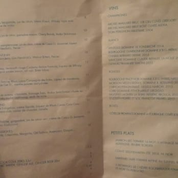 Lavomatic - March 2016 menu. - Cocktail Bars Near Me - Paris, 75