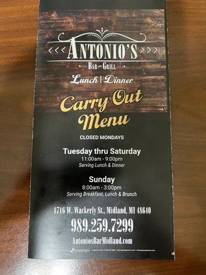 Menu photo 4 Antonio’s Bar And Grill Midland, MI Menu photo 4 Antonio’s Bar And Grill Midland, MI