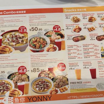 Yonny - Menu 1/2026 - Chinese Near Me - Plano, Texas