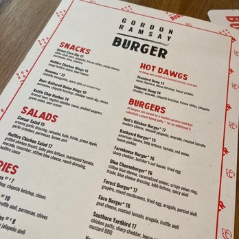 Gordon Ramsay Burger - The menu - Salad Near Me - Chicago, Illinois