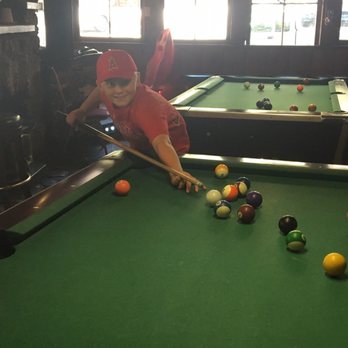 Mt Baldy Lodge - Shooting a game of pool at Mt Baldy Lodge - American Near Me - Mount Baldy, California Mt Baldy Lodge - Shooting a game of pool at Mt Baldy Lodge - American Near Me - Mount Baldy, California