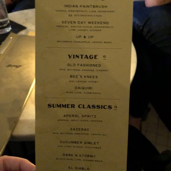Garage - HH menu - Cocktail Bars Near Me - Austin, Texas