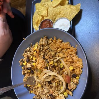The Stable - Chicken bowl with chips and salsa - Bars Near Me - Pendleton, Indiana