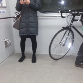 InTransitBC - People are so gosh darn polite they would rather stand with their bike than say EXCUSE ME!:-) - Train Stations Near Me - Vancouver, British Columbia