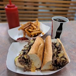 Lee's Hoagie House - Mushroom Cheesesteak with Fried Onions