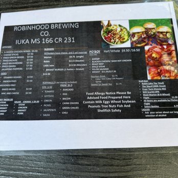 Robinhood Brewing - Menu 8/22/24 - Brewpubs Near Me - Iuka, Mississippi Robinhood Brewing - Menu 8/22/24 - Brewpubs Near Me - Iuka, Mississippi