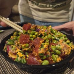 Sweet Pea's Poke - Spicy ahi tuna poke bowl with a ton of goodies