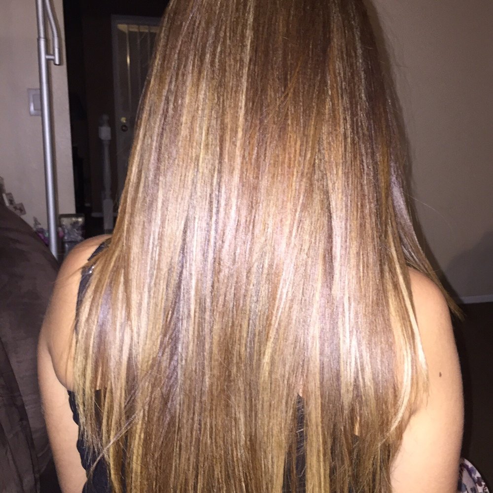 The New Wave Salon - Babylights By Bertha! I've been coming here since 2003.     My hair isn't hairstylist friendly  but I can always count on Bertha - Hair Salons Near Me - West Covina, California